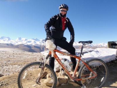 Marie Sadler Cycling on the  tour with redspokes
